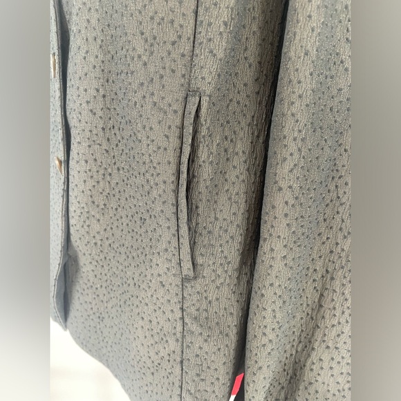 Lilith Textured Blazer / Topper Jacket With Asymmetrical Double Collar - Picture 9 of 14